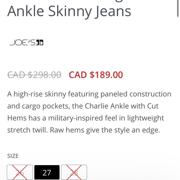 Joe’s jeans. These are amazinggggg. - Picture 3 of 4